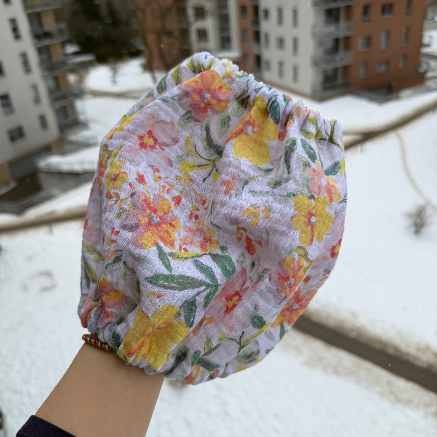 Muslino medvilnės snoodas